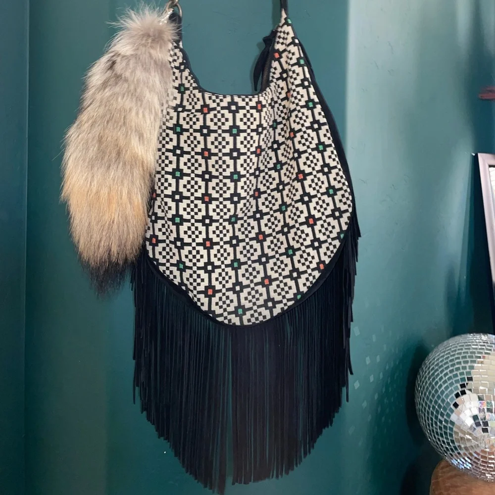 Ten79LA boho fringe crossbody bag - Picture 3 of 9